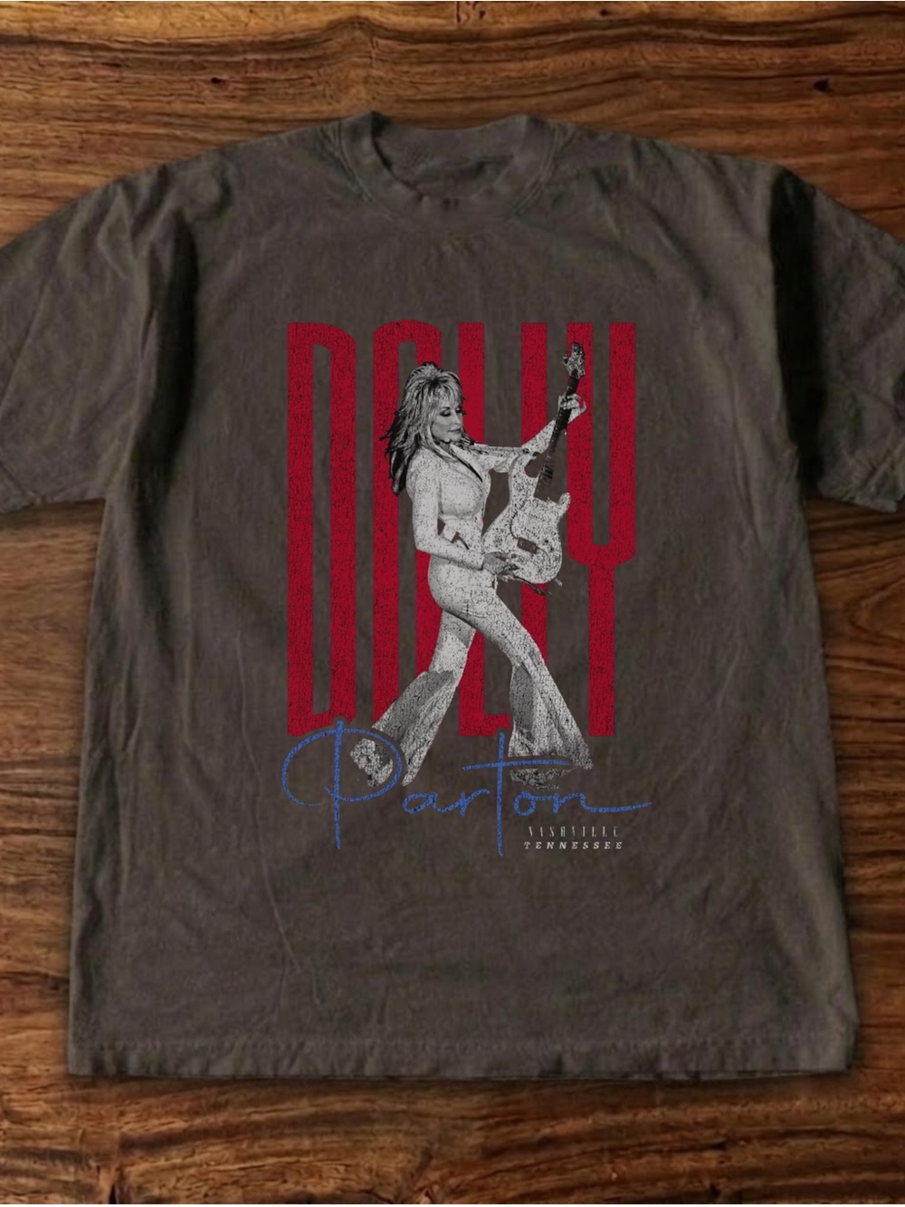 Dolly Parton Brown Graphic Tee T-shirt